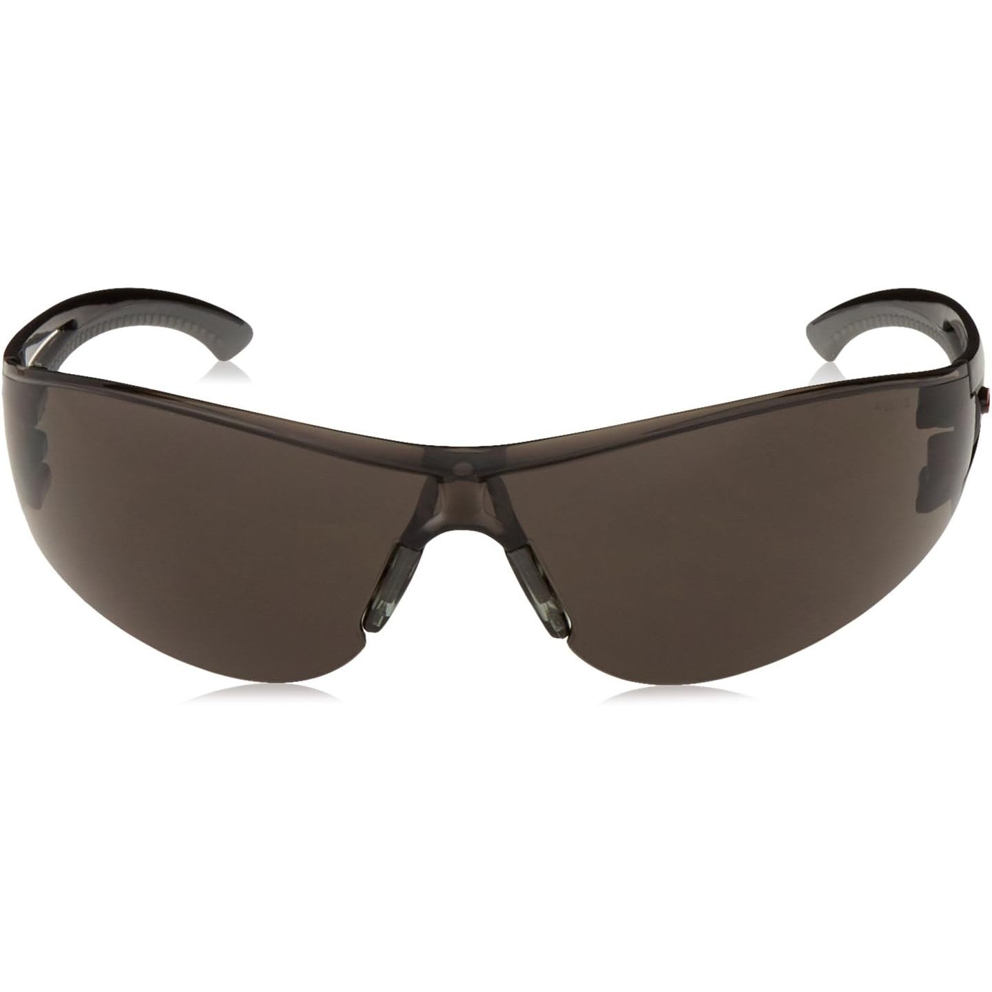 Radians Optima OP1020ID Safety Glasses with Black Frame and Smoke Lens Front View