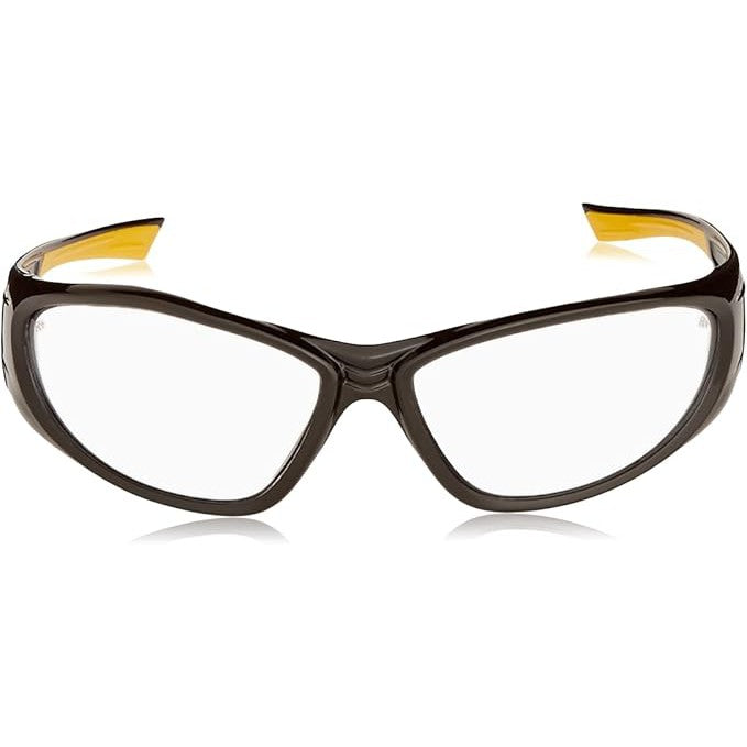 DeWalt Gable DPG98-1D Safety Glasses with Black Frame and Clear Lens Front View