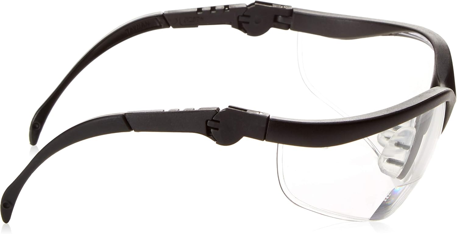 MCR Safety Klondike Magnifiers Bifocal Safety Glasses With Clear Lenses Right Temple