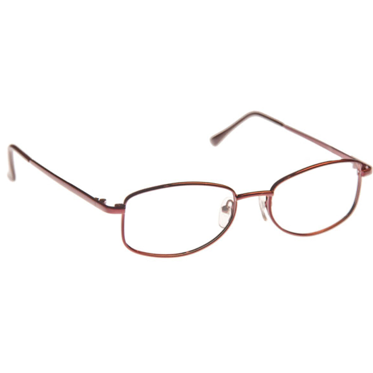 ArmouRx 7700 women's burgundy metal full-rim prescription safety glasses, rectangle shape.