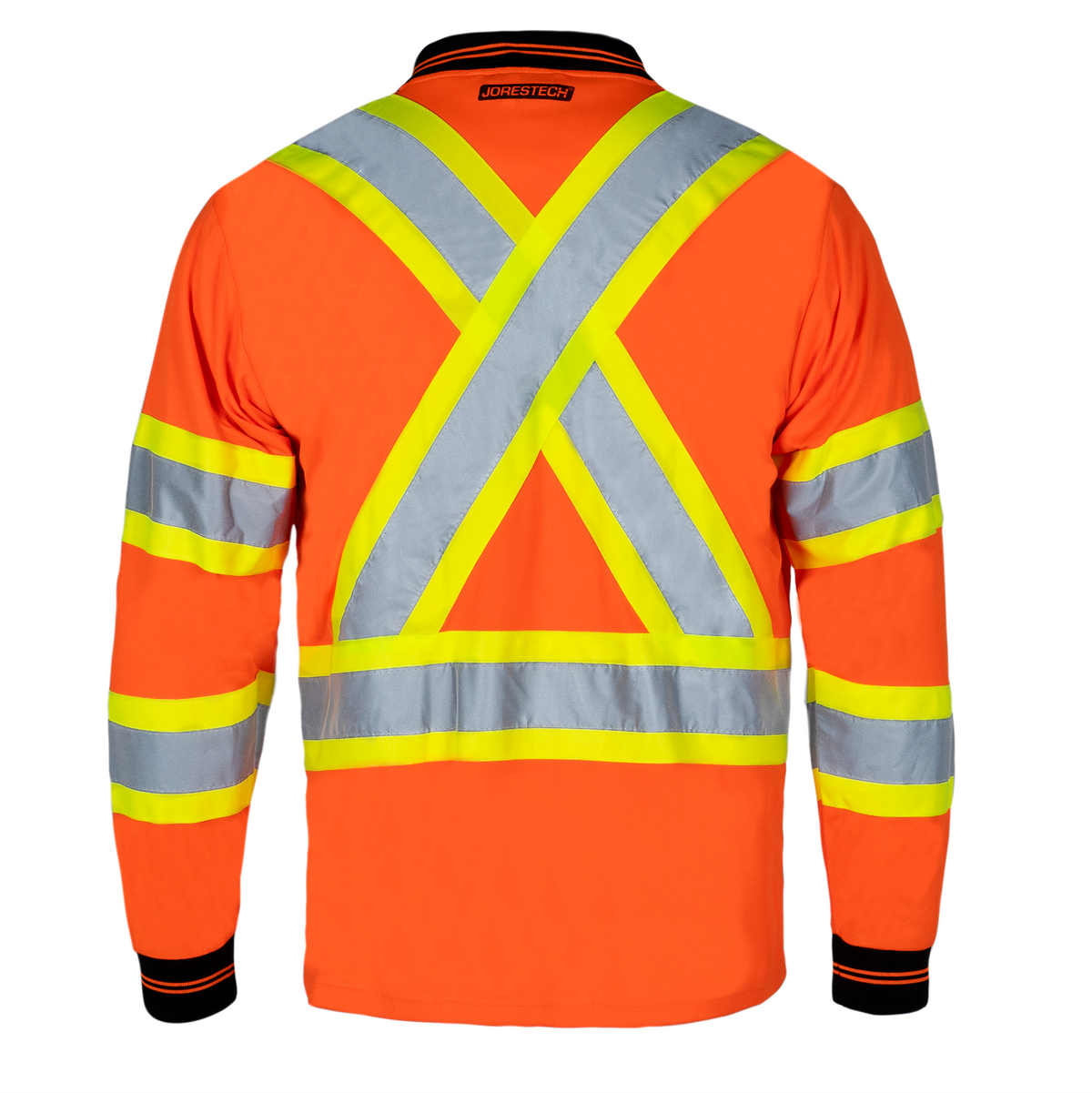 Jorestech Hi-Vis X-Back Reflective Two-Tone Safety Long Sleeve Polo Shirt