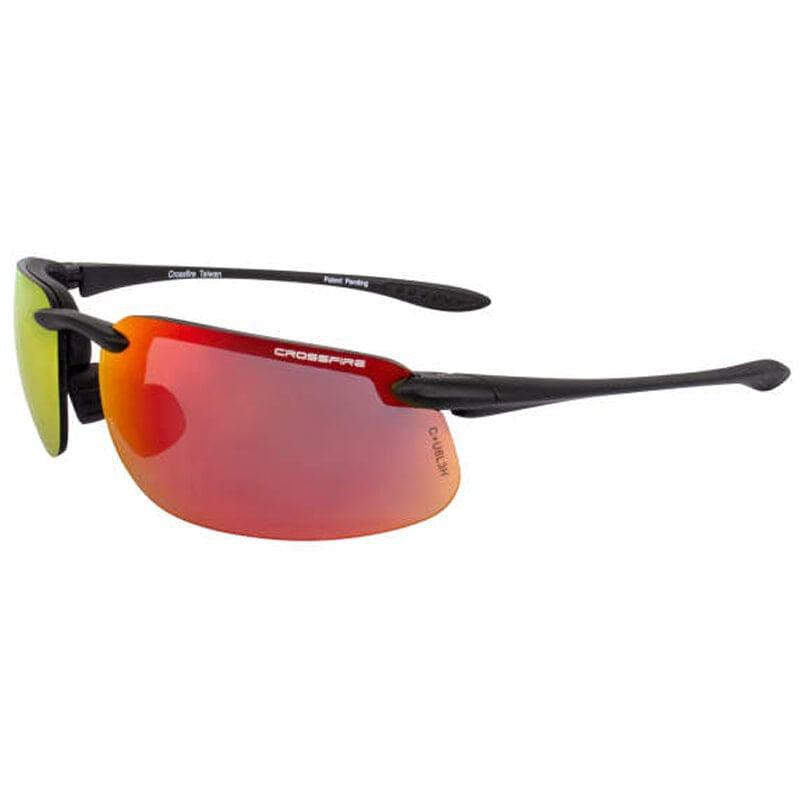 Crossfire ES4 Safety Glasses with Matte Black Frame and HD Red Mirror Lens-CF-2169-Safety Glasses USA-1