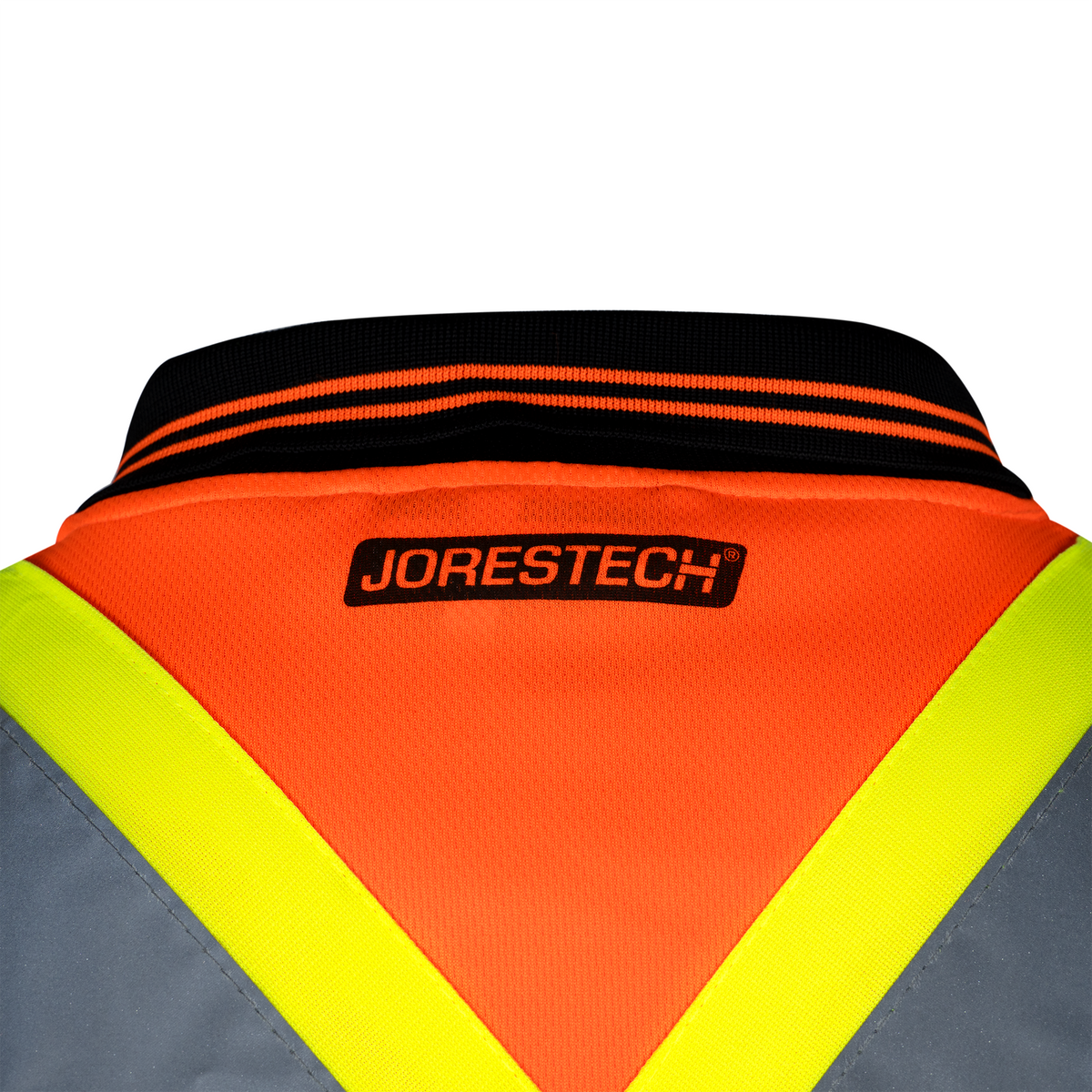 Jorestech Hi-Vis X-Back Reflective Two-Tone Safety Long Sleeve Polo Shirt