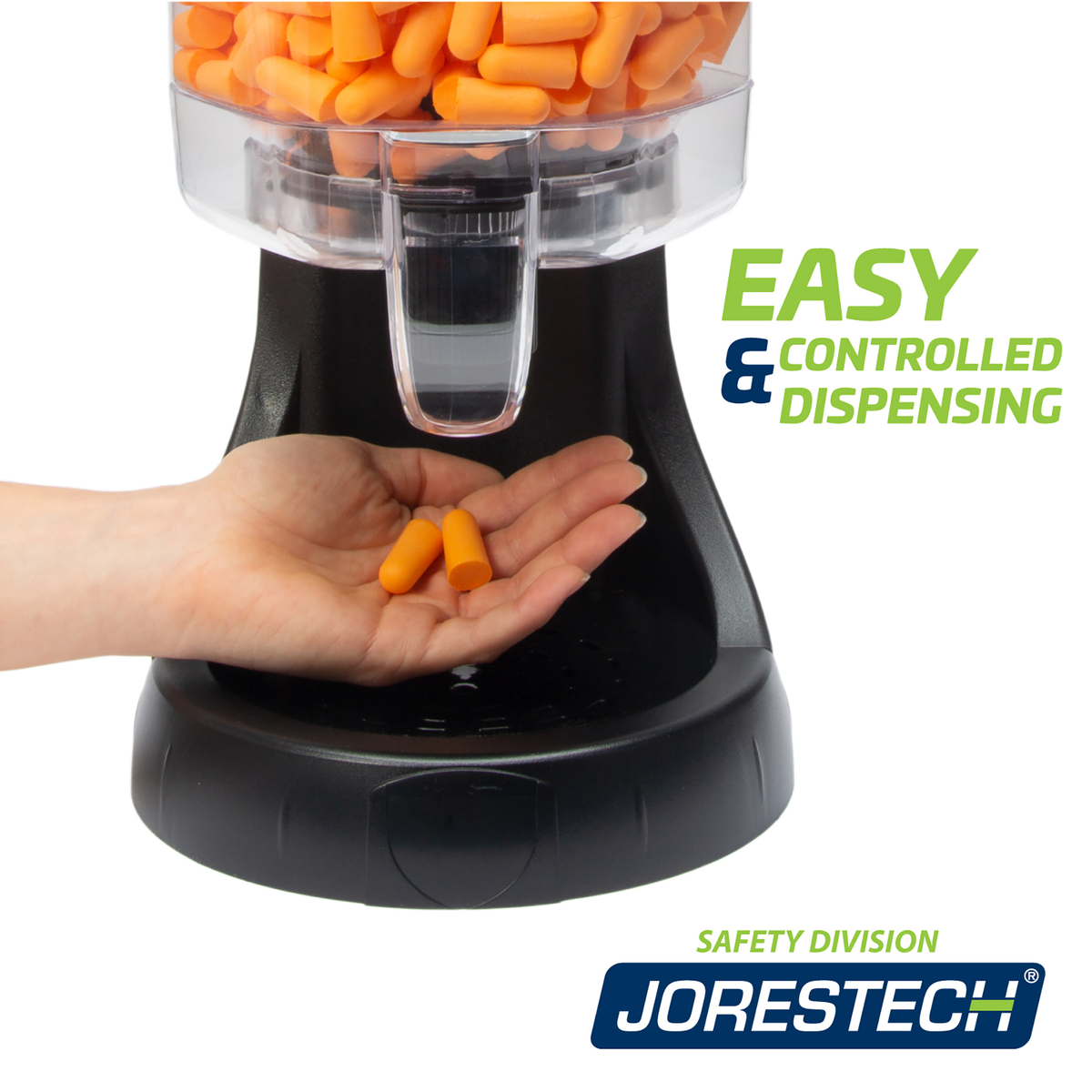 Jorestech Earplug Dispenser Station with 500 Pairs 32dB NRR Soft Foam Units
