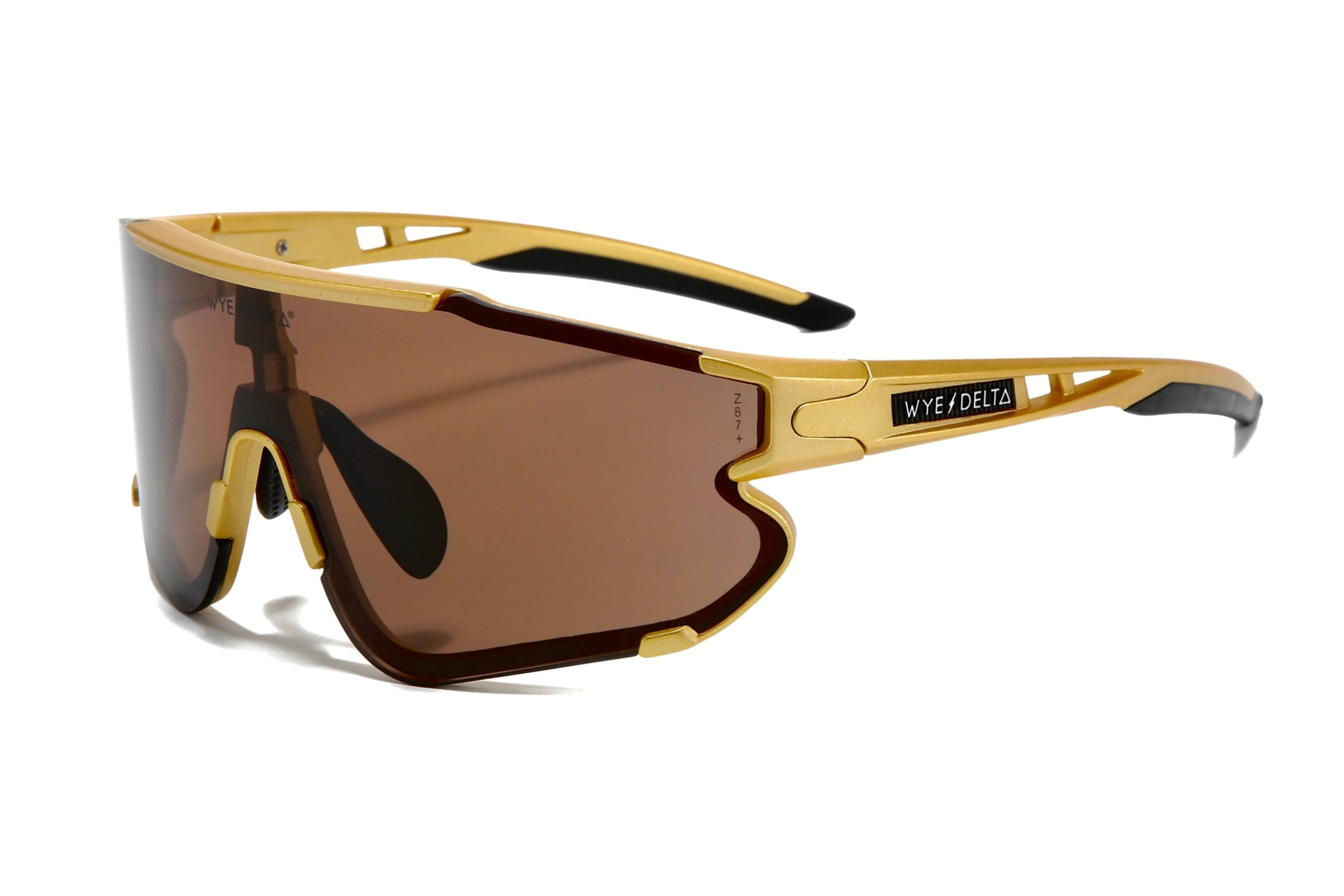 Wye Delta Z87+ Hi-Viz Matte Gold Polarized Safety Glasses-Safety Glasses USA-1
