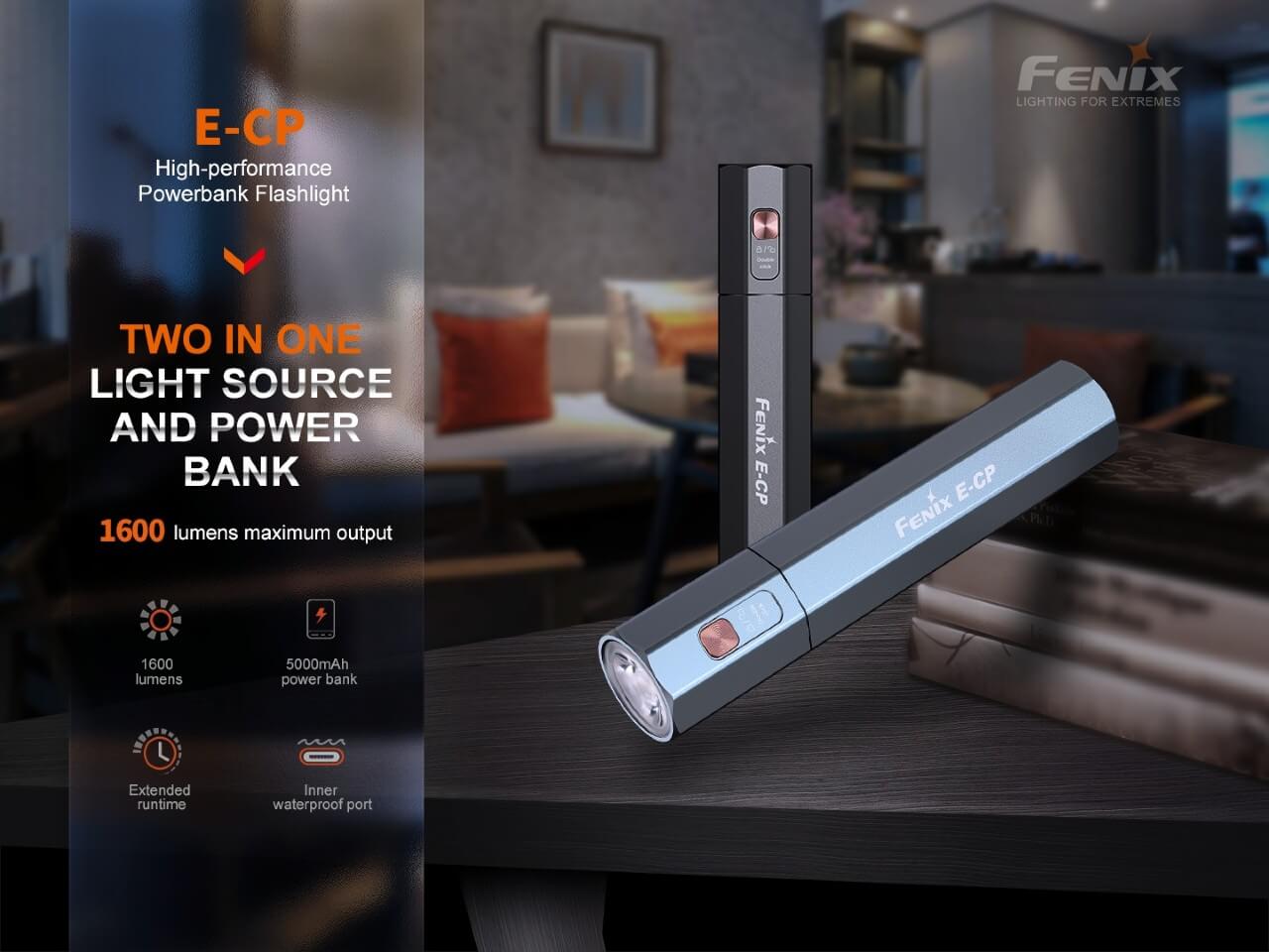 Fenix E-CP 1600-lumen LED Flashlight/Powerbank--Safety Glasses USA-3