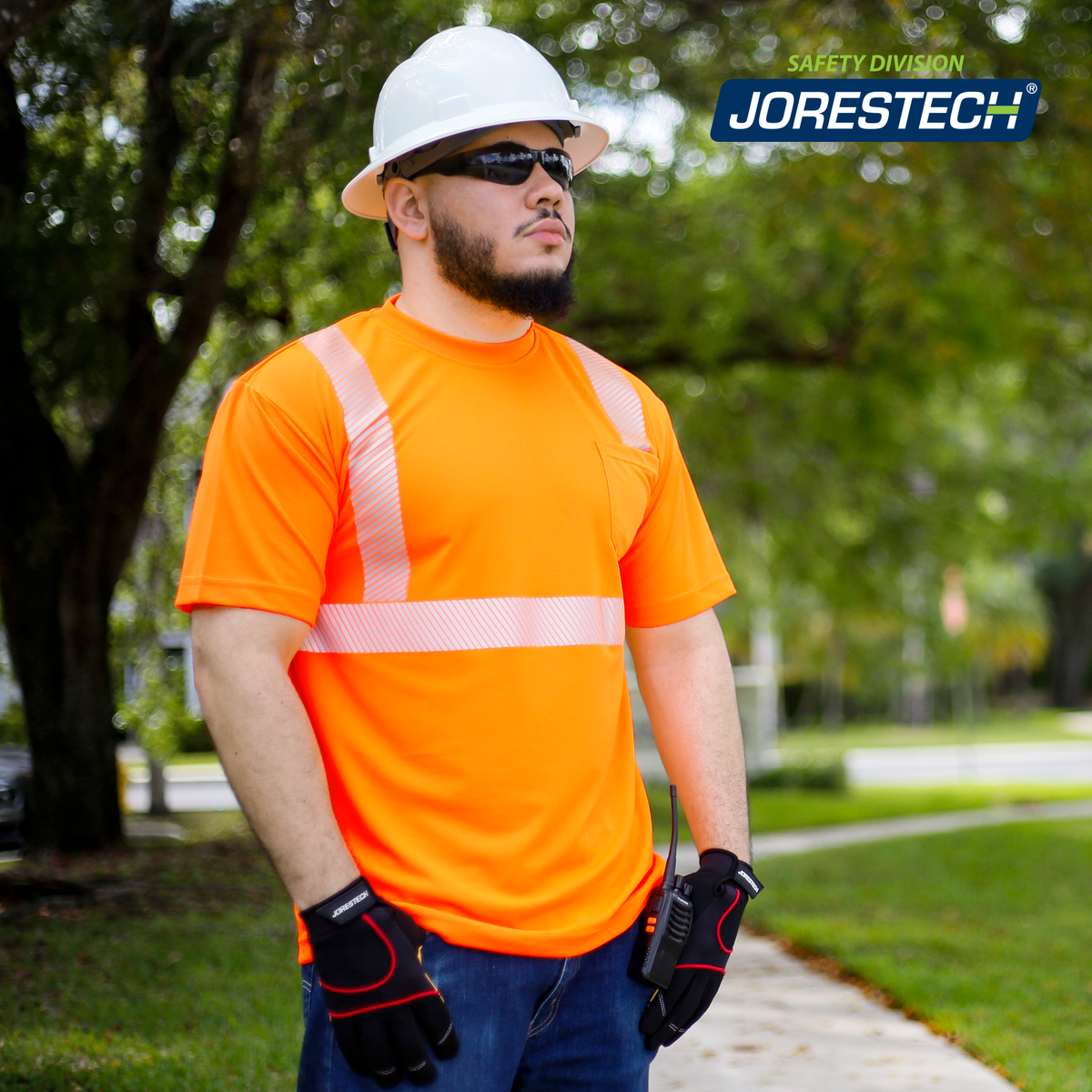 Jorestech Heat Transfer Class 2 Reflective Safety Shirt with Pocket