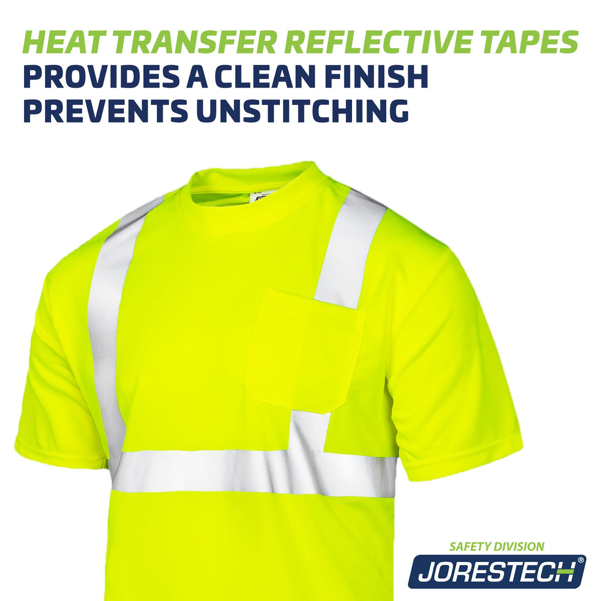 Jorestech Hi-Vis Heat Transfer Reflective Safety Pocket Shirt