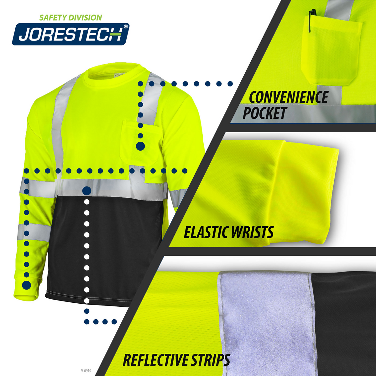 Jorestech Durable Hi-Vis Long Sleeve Shirt