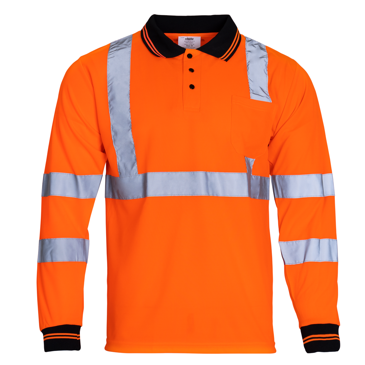 Jorestech High-Vis Reflective Safety Long Sleeve Polo Shirt