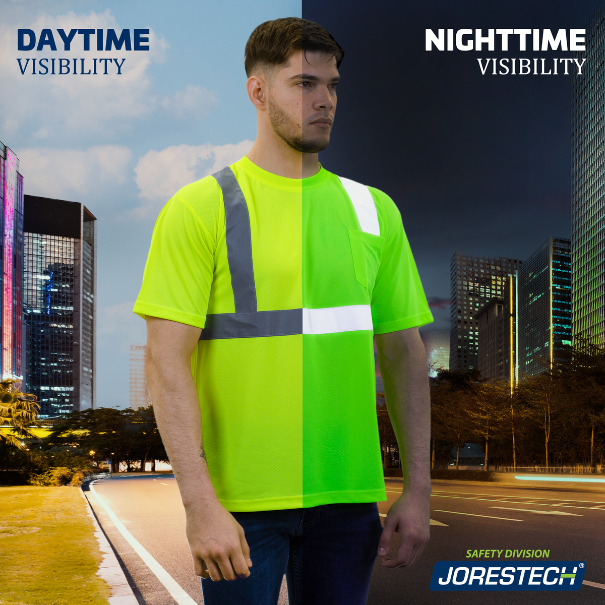 Jorestech Hi-Vis Class 2 High-Visibility Pocket Shirt