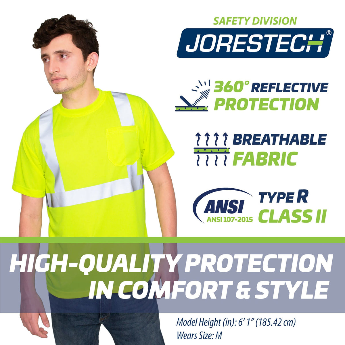 Jorestech Hi-Vis Class 2 High-Visibility Pocket Shirt