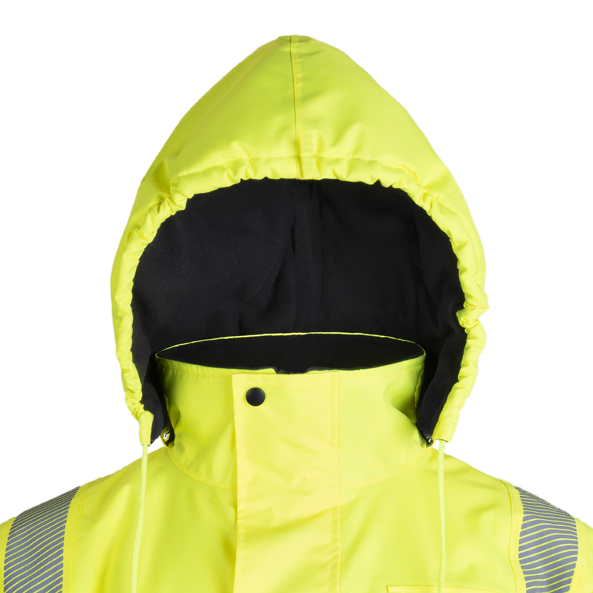 Jorestech Hi-Vis Safety Jacket with Heat-Transfer Reflective Tapes and Removable Hood