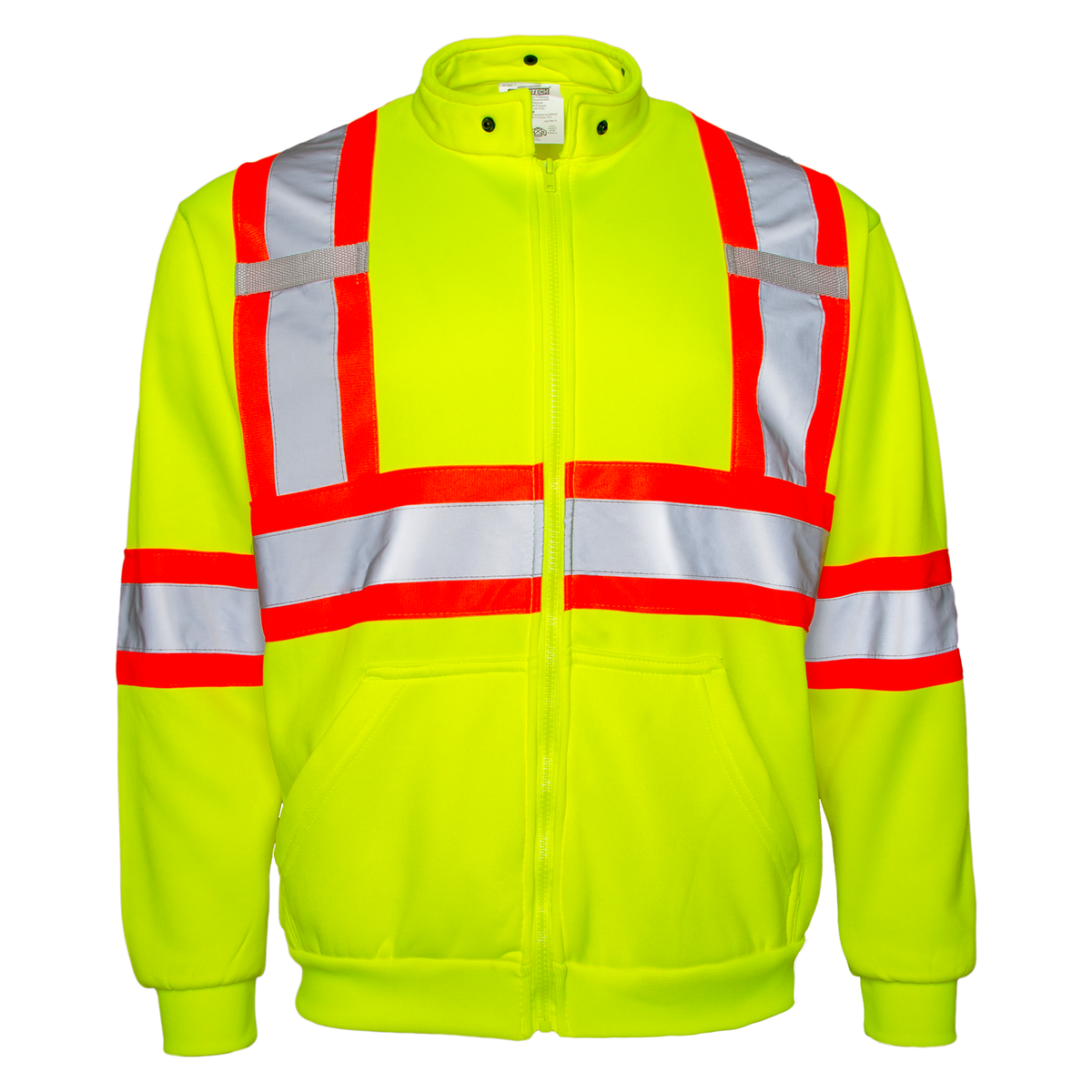 Jorestech Hi-Vis X-Back Two-Tone Safety Hooded Sweatshirt with Reflective Stripes