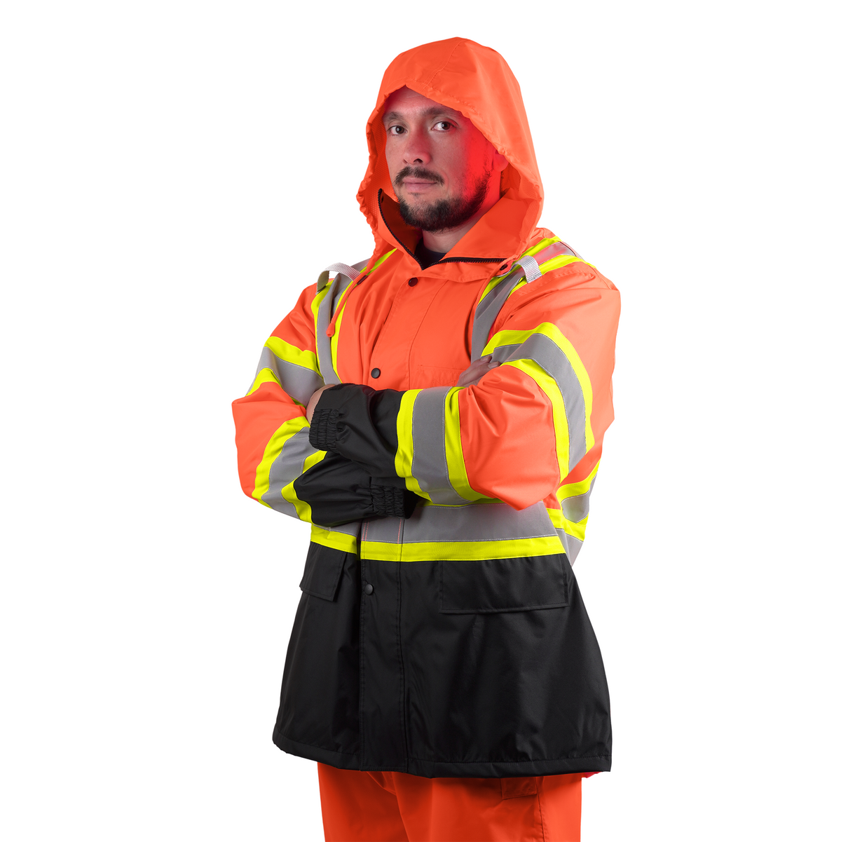 Jorestech Hi-Vis Two-Tone Rain Set with X Reflective Strips On Back