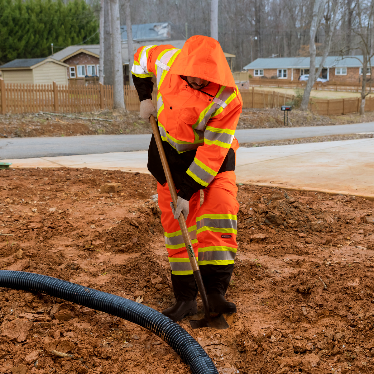 Jorestech Hi-Vis Two-Tone Rain Set with X Reflective Strips On Back