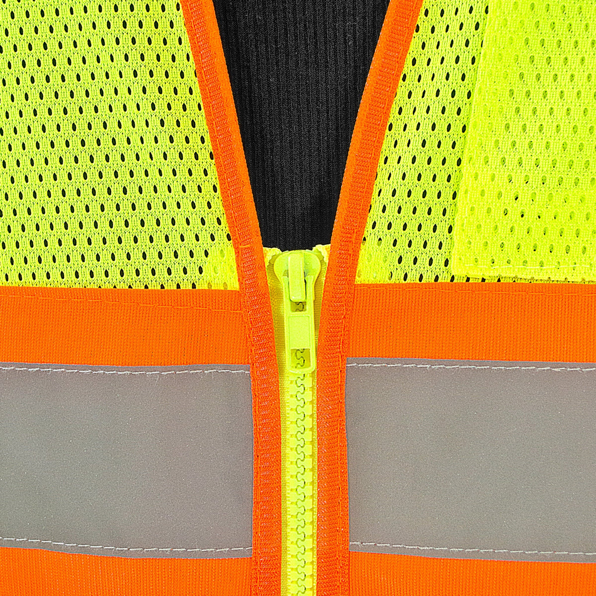 Jorestech Hi-Vis Two Toned Mesh Sleeved Safety Vest with 2” Reflective Strips and Pockets