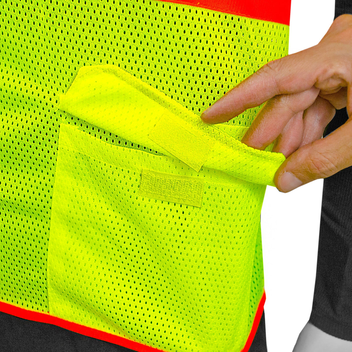 Jorestech Hi-Vis Two Toned Mesh Sleeved Safety Vest with 2” Reflective Strips and Pockets