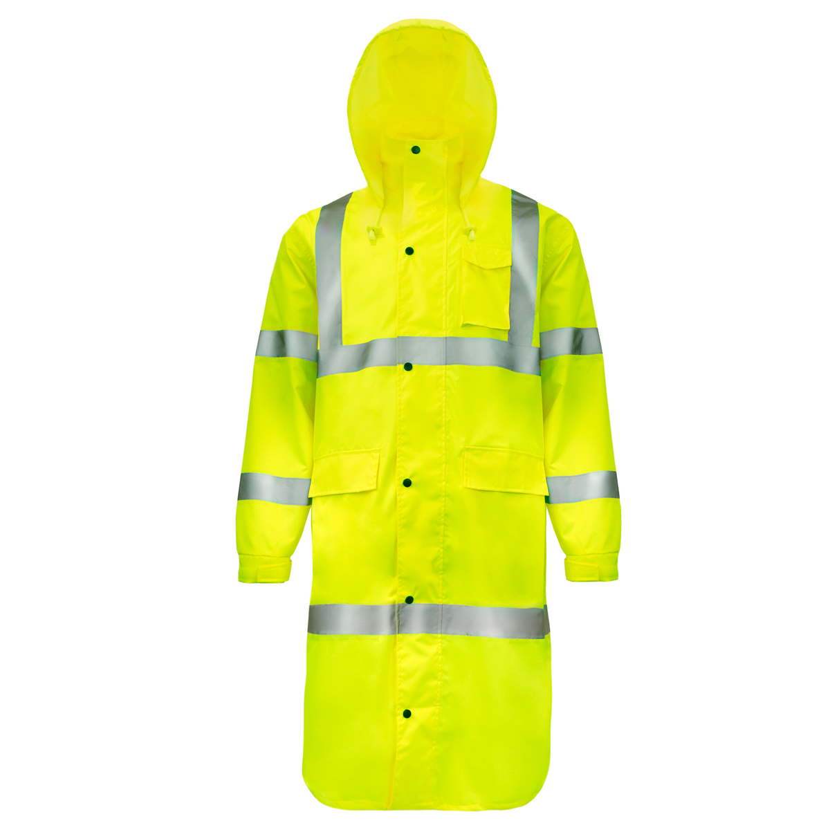 Jorestech Hi-Vis Yellow Raincoat with 2" Reflective Strips