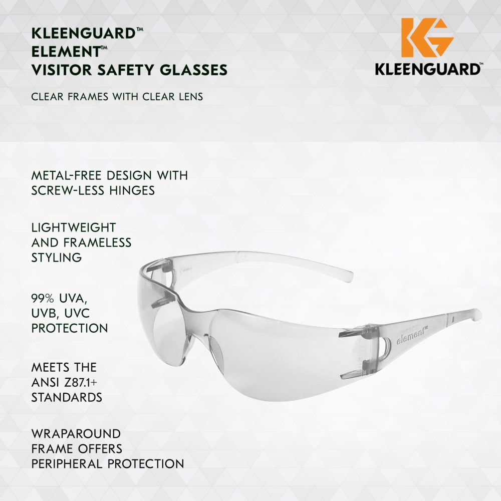 KleenGuard Element Safety Glasses with Smoke Lens-25631-Safety Glasses USA-8