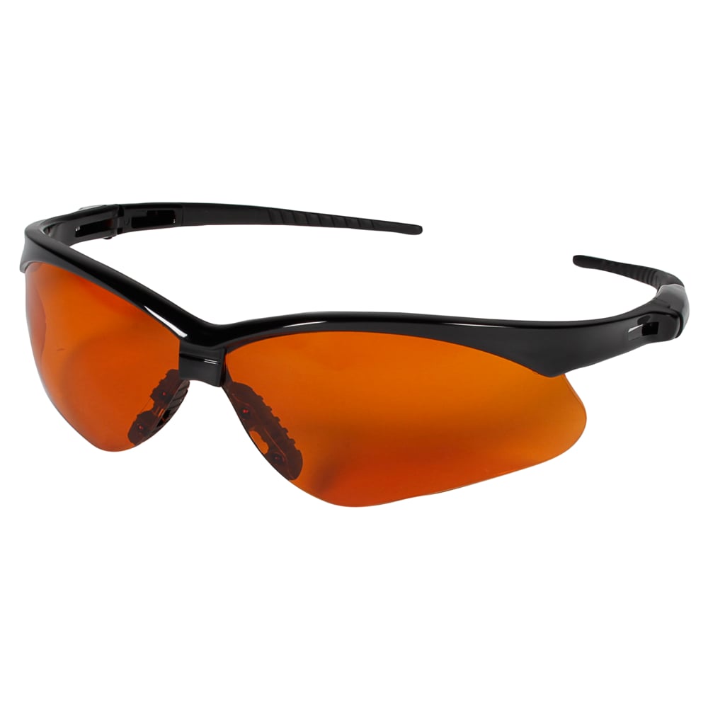 KleenGuard Nemesis Safety Glasses with Black Frame and Blue Shield Lens-19642-Safety Glasses USA-4