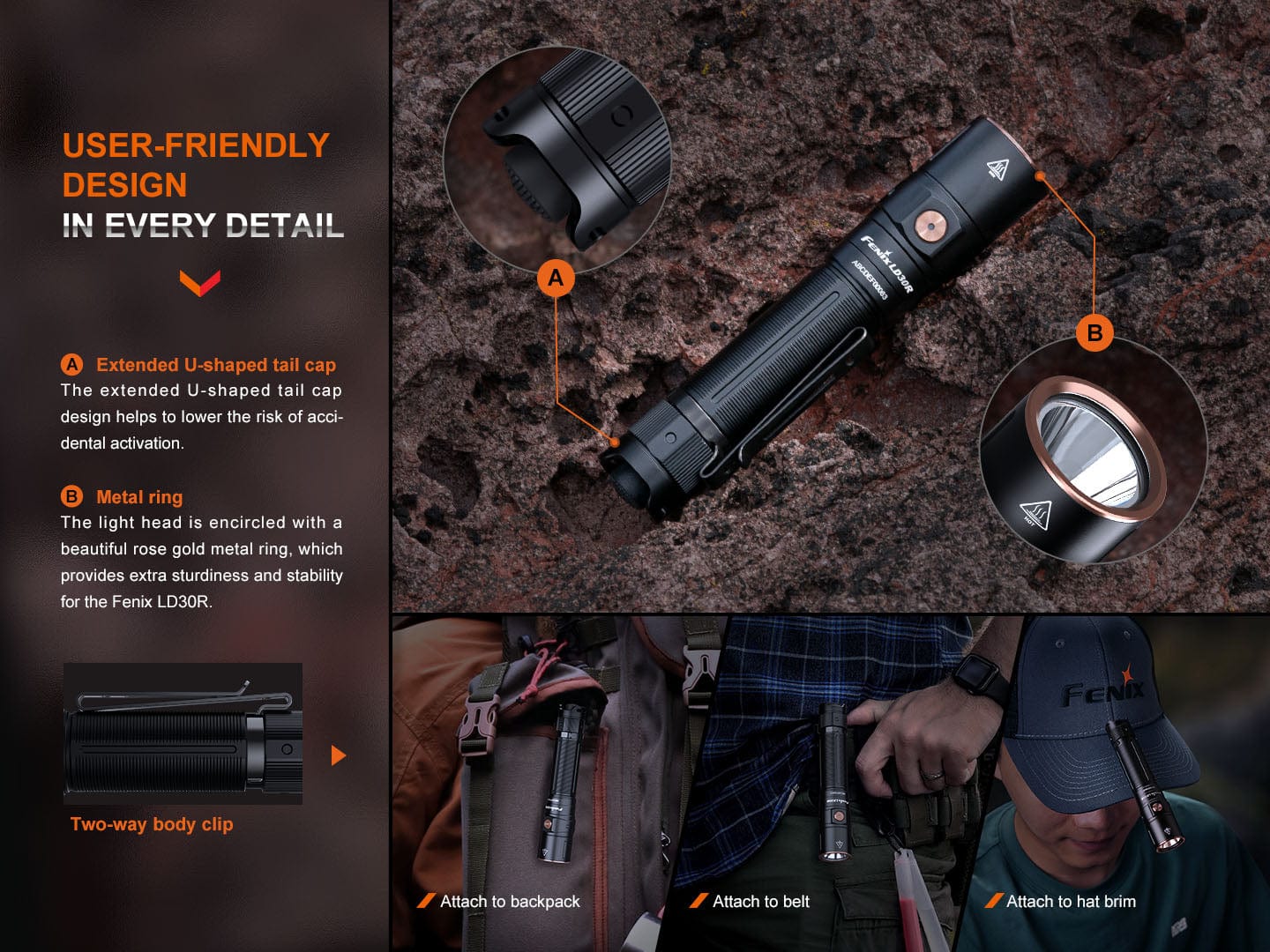 Fenix LD30R High-Performance Lightweight Flashlight-FX-LD30R-Safety Glasses USA-8