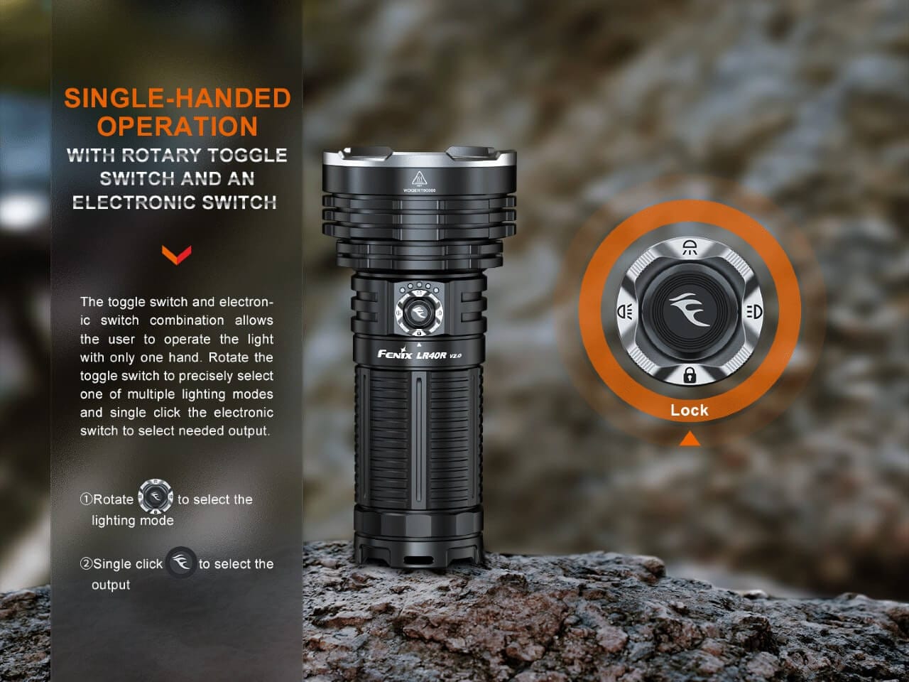 Fenix LR40R V2.0 Rechargeable LED Searchlight-sku-45248002294056-Safety Glasses USA-8