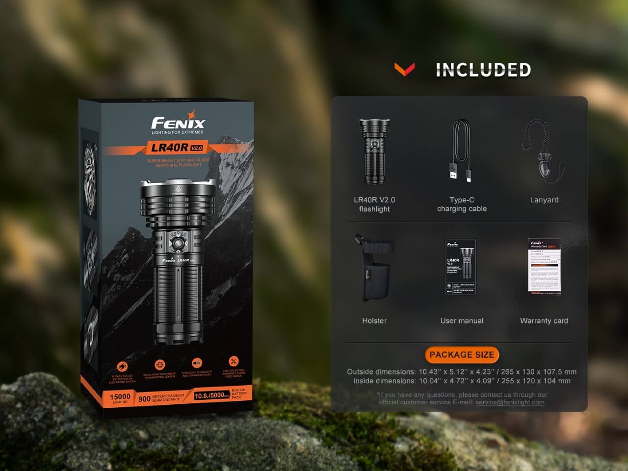 Fenix LR40R V2.0 Rechargeable LED Searchlight-sku-45248002294056-Safety Glasses USA-17