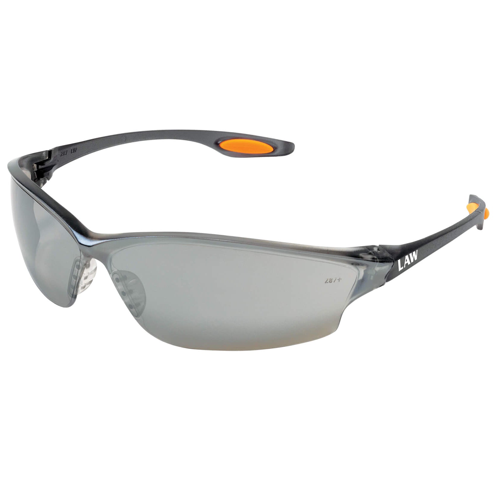MCR Safety Law 2 Safety Glasses with Silver Mirror Lens-Safety Glasses USA-1