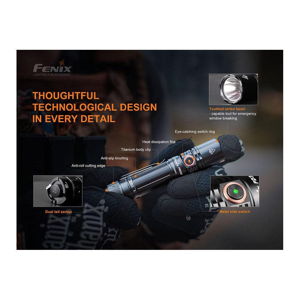 Fenix PD35 V3.0 Everyday Carry Flashlight - 1700 Lumens--Safety Glasses USA-3