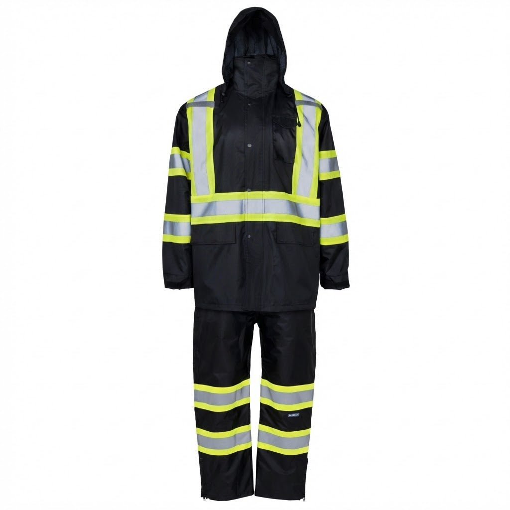 Jorestech Hi-Vis Two-Tone Rain Set with X Reflective Strips On Back