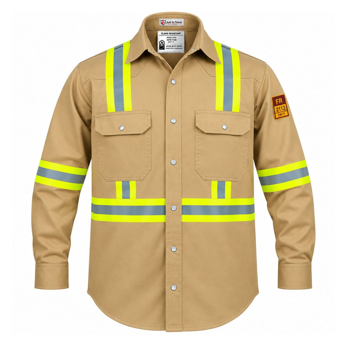 Just In Trend Flame Resistant High Visibility Shirt 100% Cotton