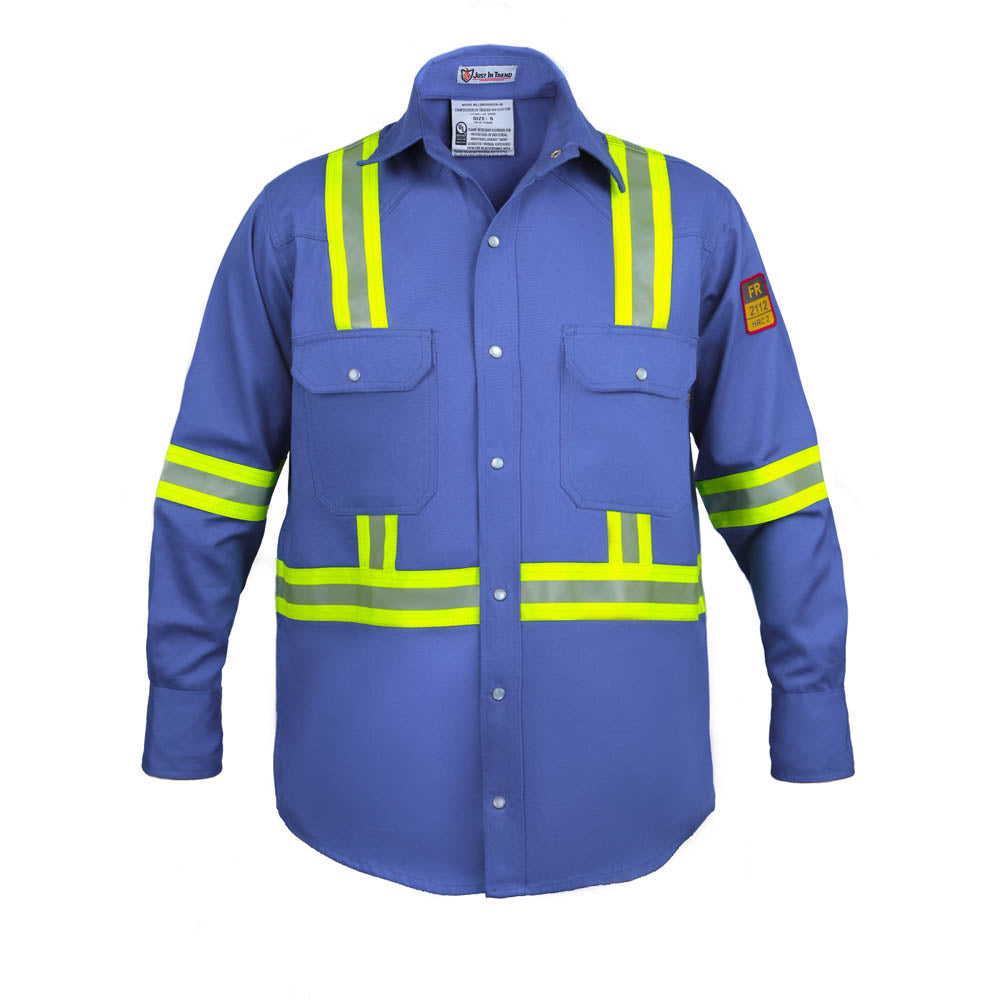 Just In Trend Flame Resistant High Visibility Shirt 100% Cotton