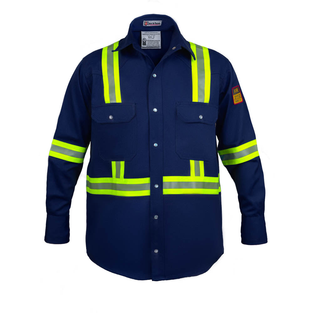 Just In Trend Flame Resistant High Visibility Shirt 100% Cotton