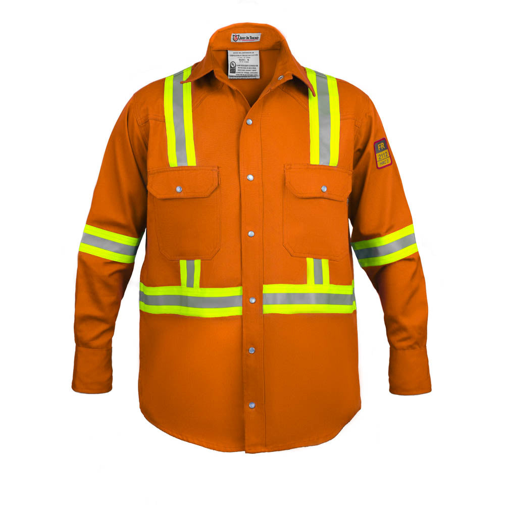 Just In Trend Flame Resistant High Visibility Shirt 100% Cotton