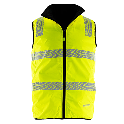 Jorestech Hi-Vis Reversible Insulated Safety Vest with Reflective Thermal Transfer Strips