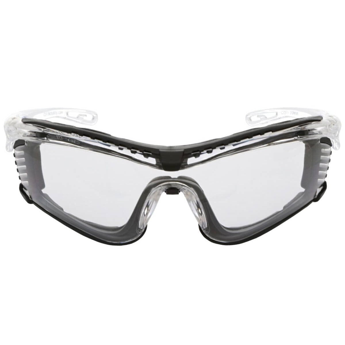 Crews Checklite CL5 Safety Glasses with Foam Gasket and Clear Anti-Fog Lens CL510PF - Front View