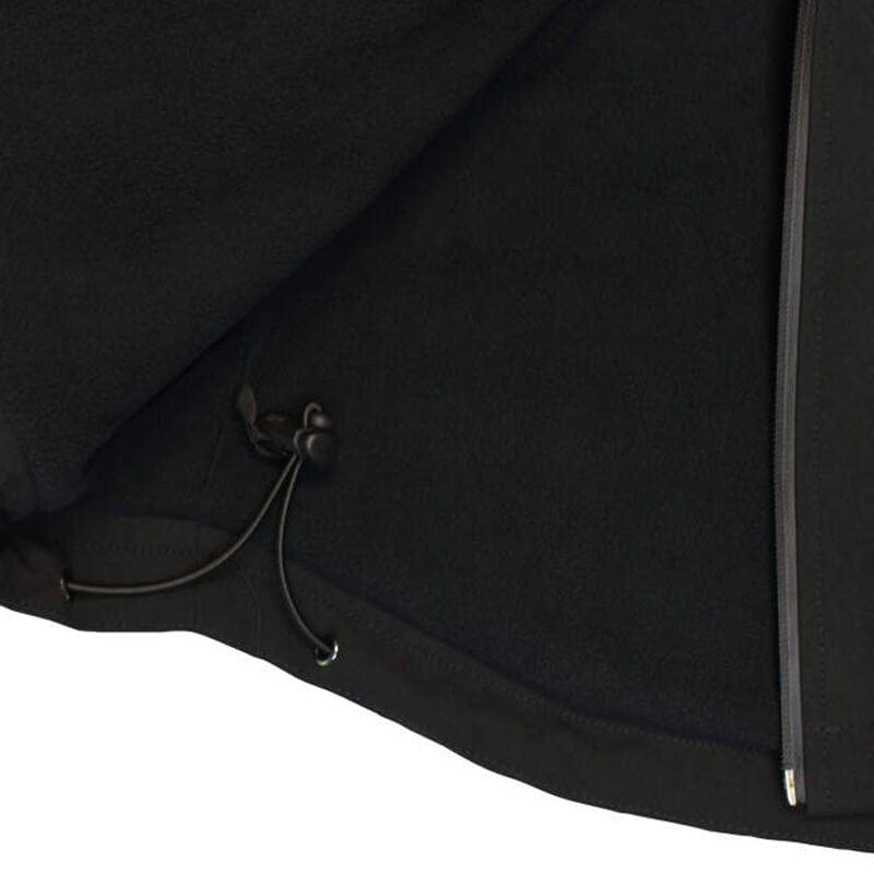 DEWALT Unisex Heated Structured Soft Shell Jacket Black With Battery & Charger - Interior Drawstring