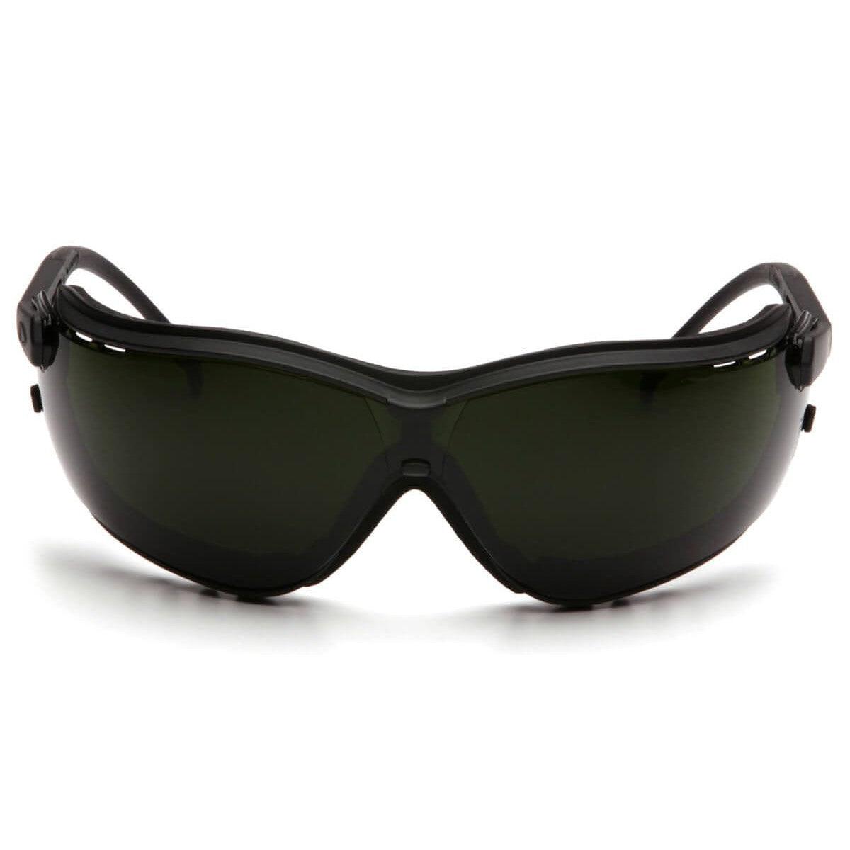 Pyramex V2G Safety Glasses/Goggles with Black Frame and Shade 5 Lens - Front