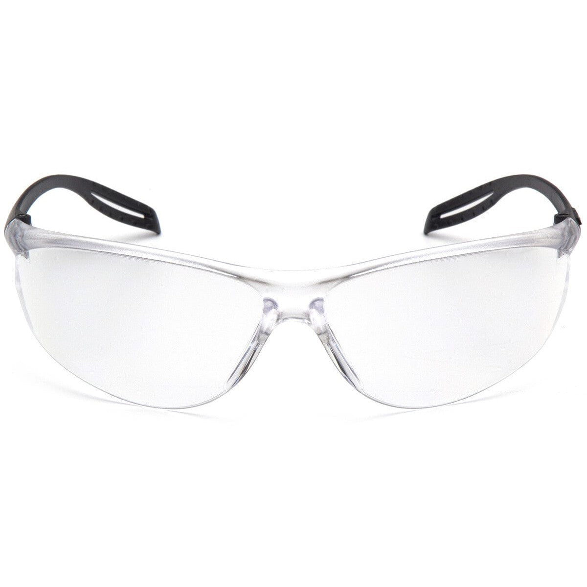 Pyramex Neshoba Safety Glasses with Black Temple and Clear H2MAX Anti-Fog Lens S9710STM - Front View