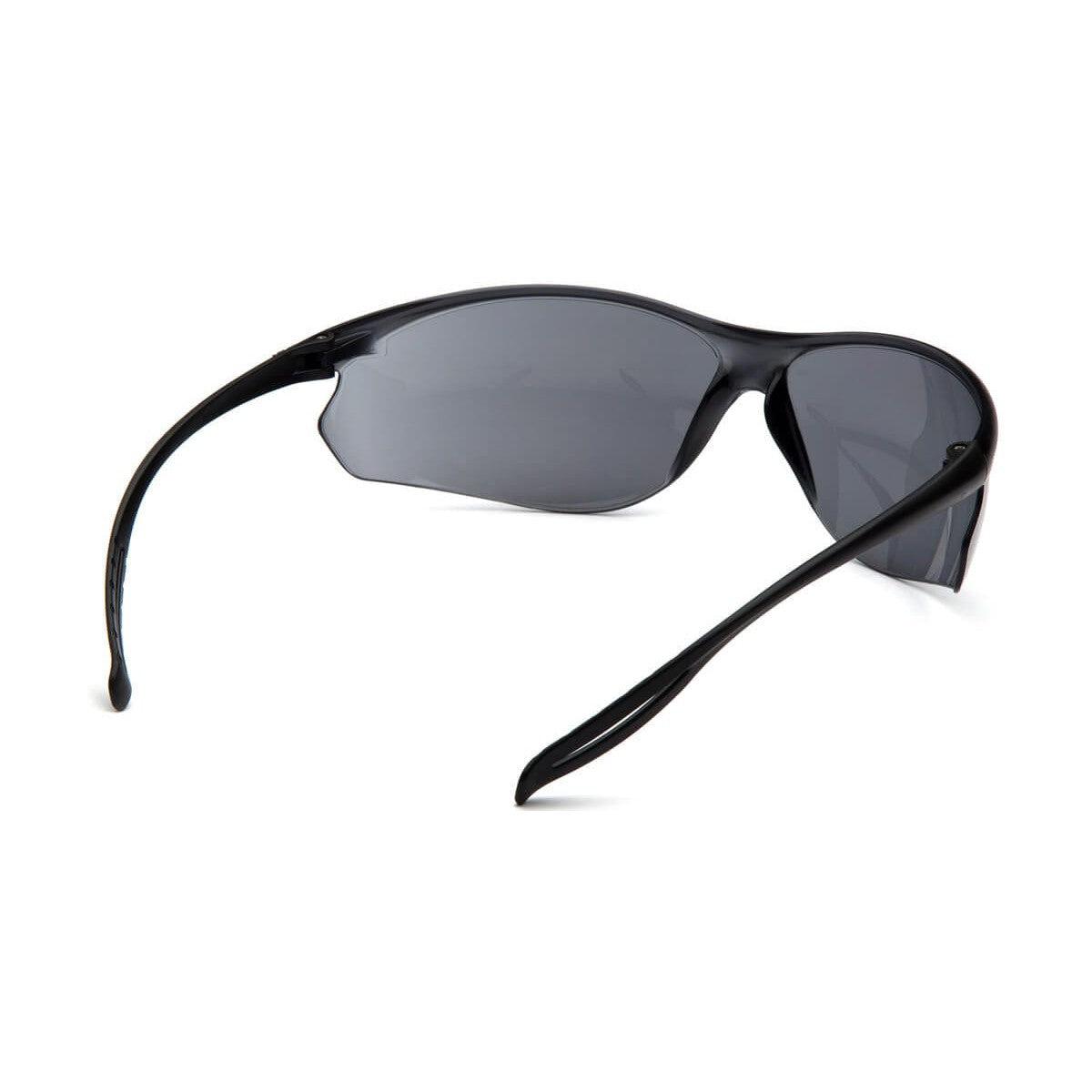 Pyramex Neshoba Safety Glasses with Black Temple and Gray Lens S9720S - Back View