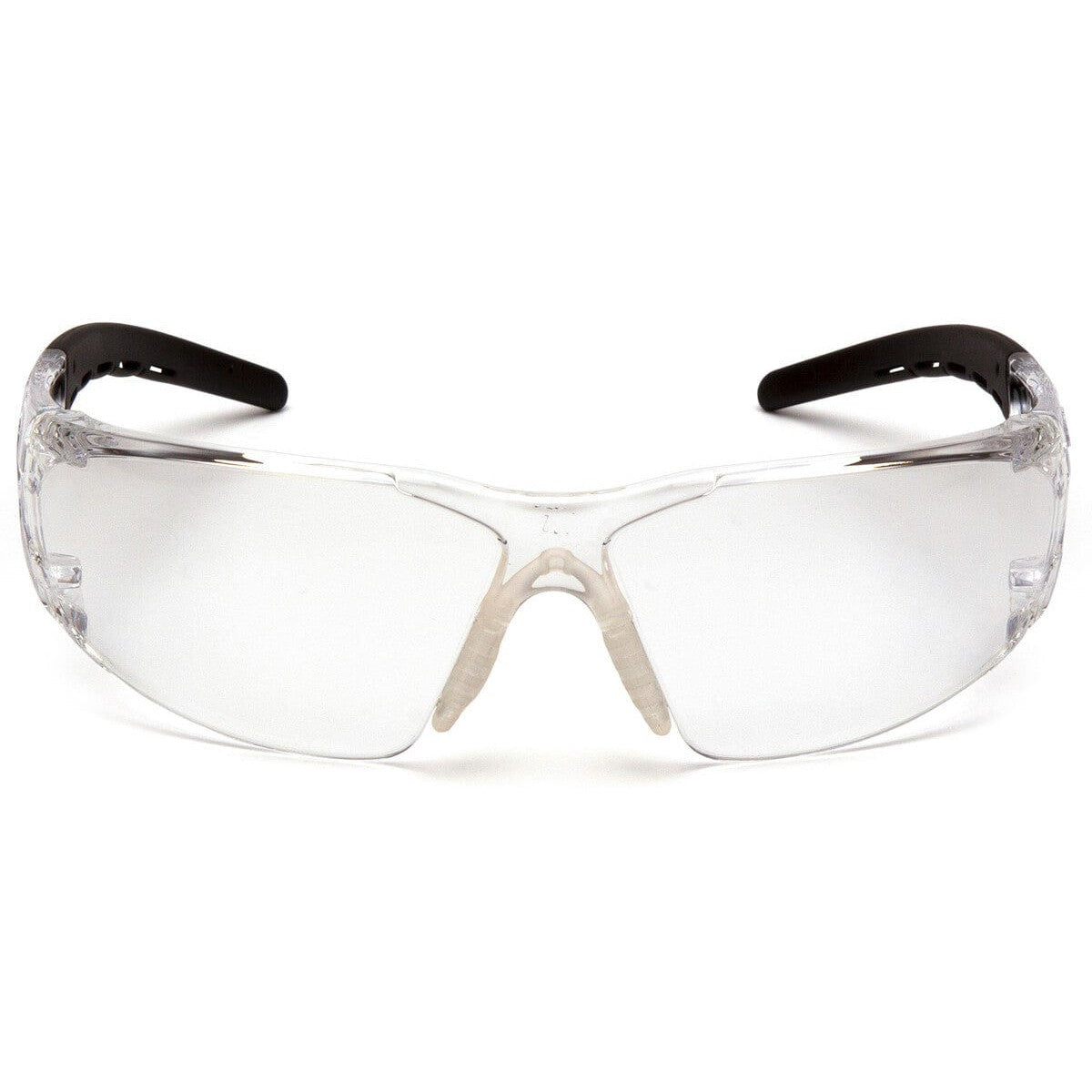 Pyramex Fyxate Safety Glasses with Clear/Black Frame and Clear Anti-Fog Lens SB10210ST - Front View