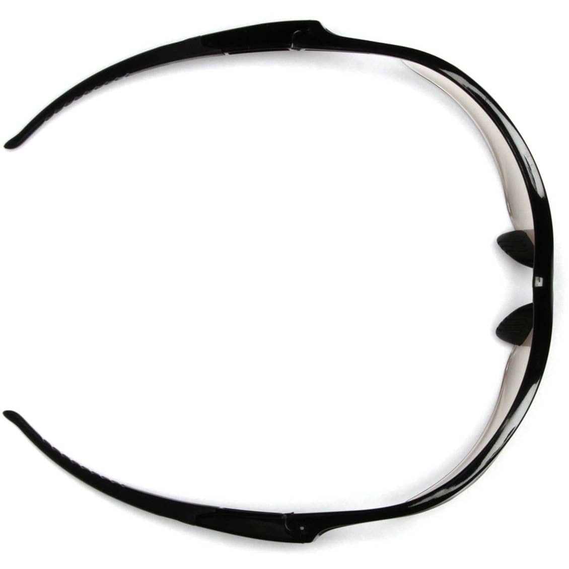 Pyramex PMXtreme Safety Glasses with Black Frame and Clear Anti-Fog Lens Top View