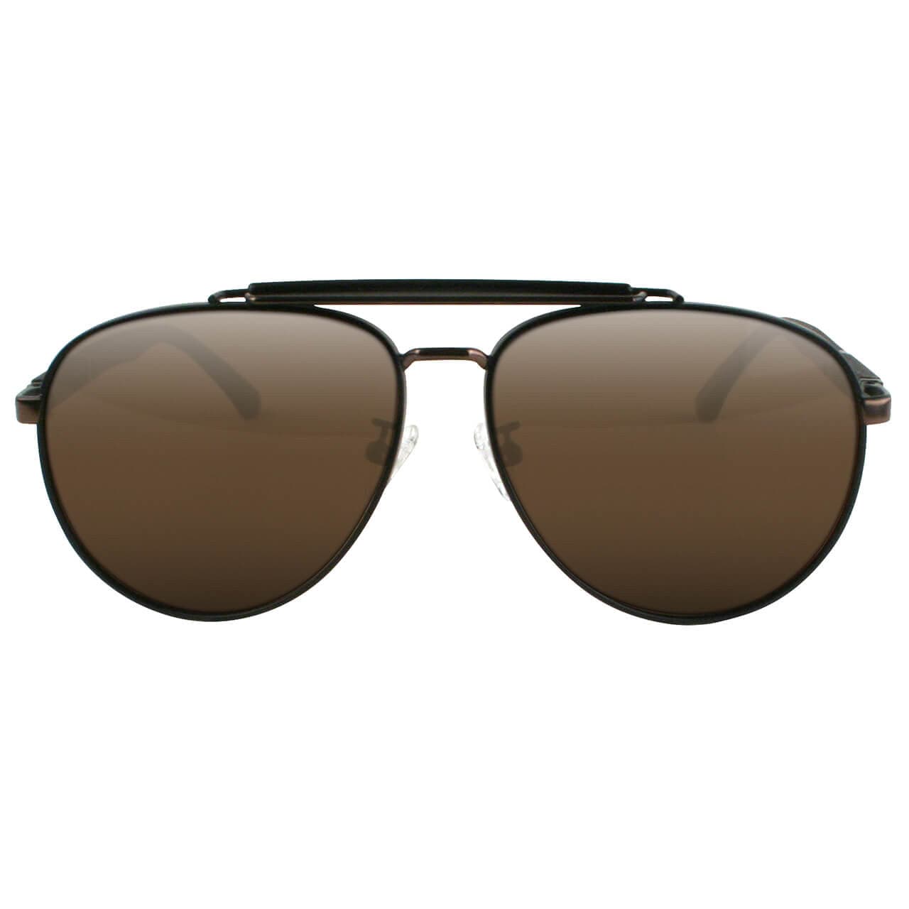 Solect Walker Aviator Sunglasses with Amber Polarized Lenses Front View