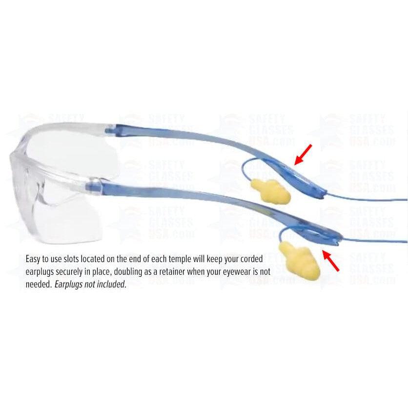 3M Virtua CCS Safety Glasses Blue Temples Foam Gasket Clear Anti-Fog Lens 11872