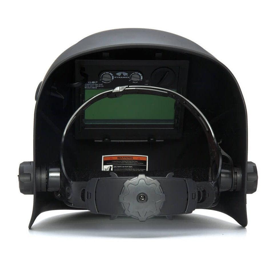 Pyramex Leadhead WHAM10 Series Auto-Darkening Welding Helmet, Matte Black - Back