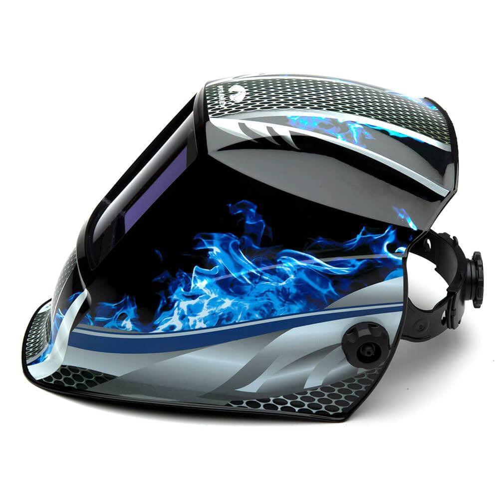 Pyramex Leadhead WHAM30 Series Auto-Darkening Welding Helmet - Fire Metal - Side
