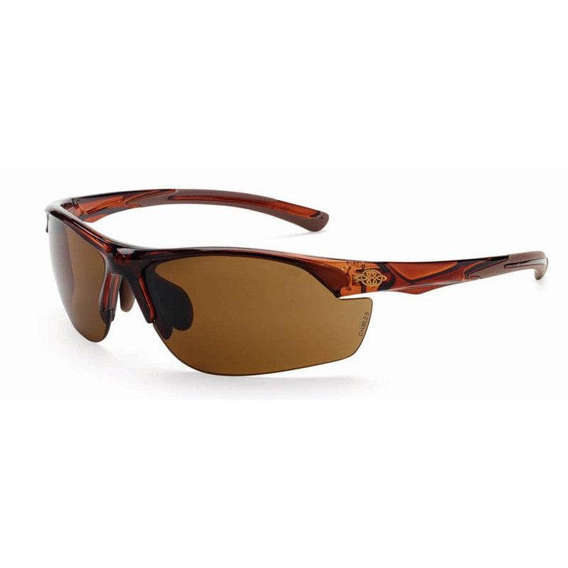 Crossfire AR3 Safety Glasses Crystal Brown Frame Brown Lens 161129