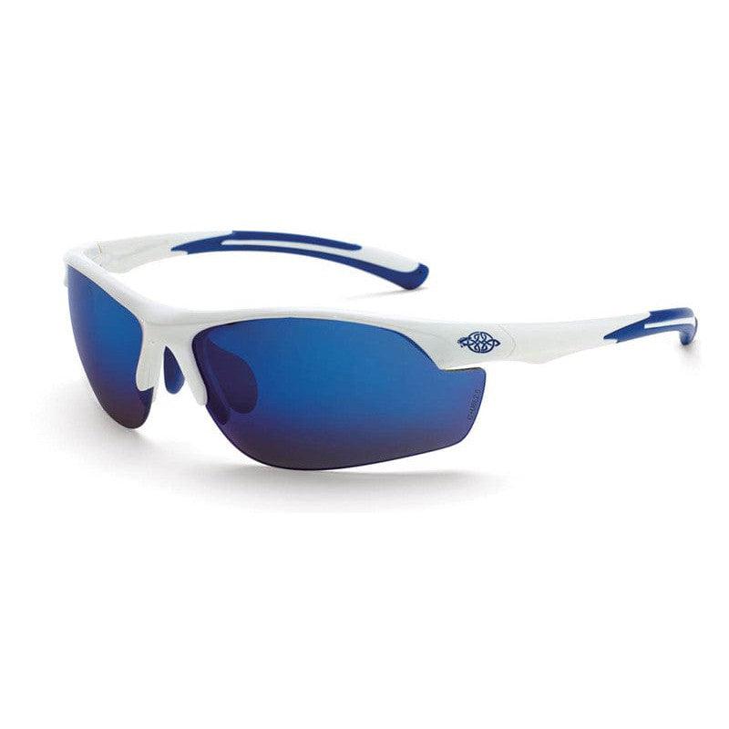 Crossfire AR3 Safety Glasses White Frame Full Blue Mirror Lens 16278