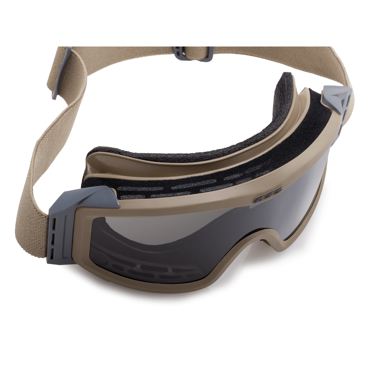 ESS Profile NVG Goggles Terrain Tan with Clear and Gray Lenses 740-0500 Closeup